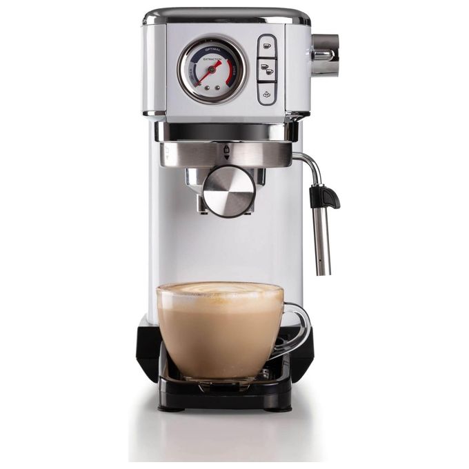 Ariete 1381 Metal Slim Macchina da caffe' Manuale 1,1 L 15 bar 1300 W Manometro Cappuccino colore Bianco