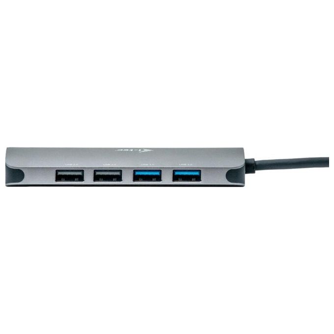 I-tec C31NANOHDM2DOCPD USB-C Metal Nano 2x Display Docking Station + Power Delivery 100 W 2 HDMI 2 USB 3.2 2 USB 2.0 USB-C Gigabit Ethernet colore Argento