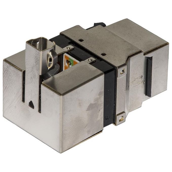 Link inserto jack schermato rj45 8 poli cat 5e 180° per reti