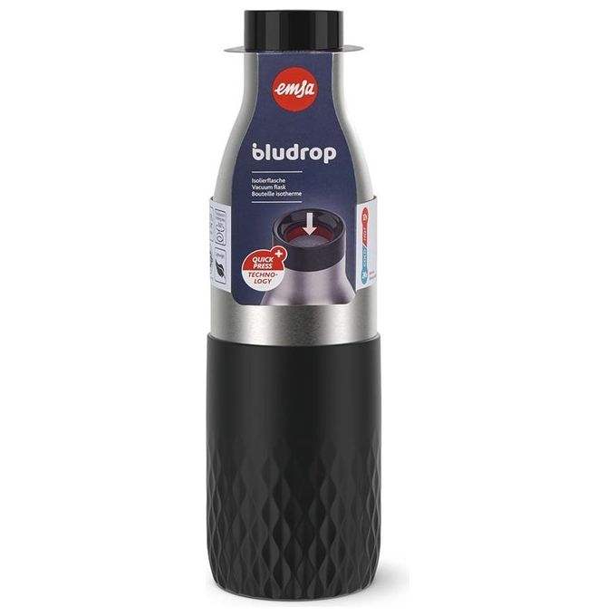 Emsa Bottiglia Termica Quick Press BluDrop Nero