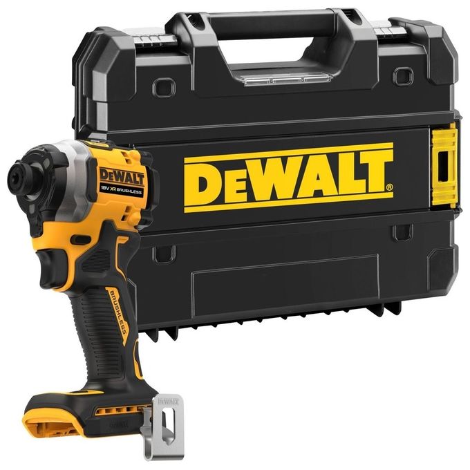 DEWALT DCF850NT-XJ Avvitatore ad impulsi 18V Brushless 3 velocita' 205 Nm attacco 1-4 pollici colore Nero e Giallo