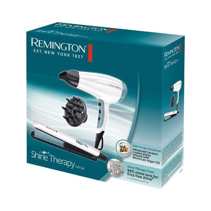 Remington S8500GP Shine Therapy Set Asciugacapelli 2300 W Ceramica Argan 2 velocita' 3 temperature Piastra 230°C colore Verde