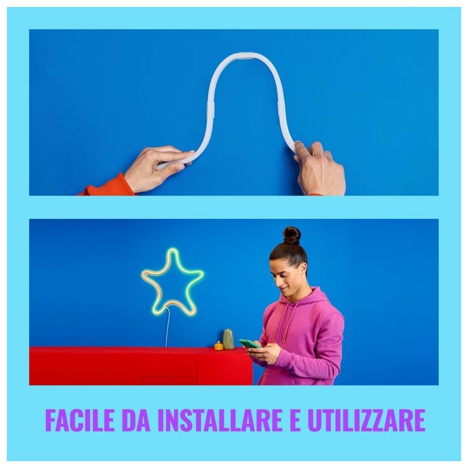 Philips WiZ Striscia LED LightStrip Dimmerabile Luce Bianca o Colorata