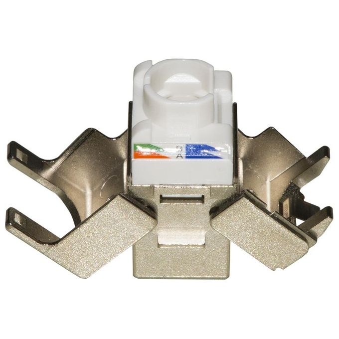 Link Presa Rete Keystone Jack Rj45 Categoria 5e Schermata Tooless Contatti Dorati 50 Micron