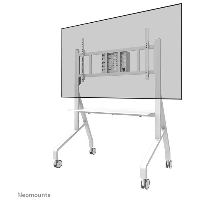 Neomounts FL50-575WH1 Carrello TV Mobile Altezza Regolabile 129-139 cm Capacita' 125 Kg VESA 100x100-1100x600 mm colore Bianco