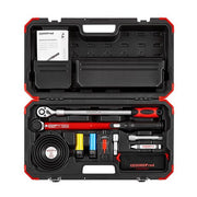 Gedore R68903011 Set Attrezzi per Montaggio Ruote Chiave Dinamometrica Meccanica 11 Pezzi Campo Coppia 40 - 200 Nm Precisione ±3% Materiale Acciaio al Cromo Vanadio Valigia in Plastica colore Nero
