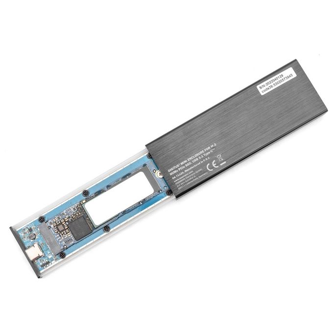 Digitus DA-71120 Box Esterno SSD M.2 NVMe PCIe USB 3.1 Type-C 10 Gbps fino a 8 TB colore Nero