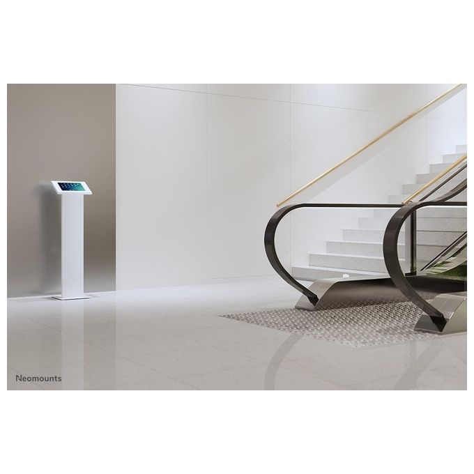 Neomounts FL15-750WH1 Supporto da pavimento per tablet 9.7-11 pollici con blocco antifurto e gestione cavi colore Bianco