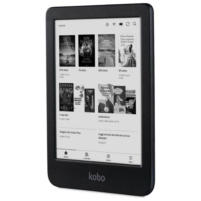Kobo KOBO CLARA BW eReader Display E Ink Carta 1300 HD 6'' antiriflesso 16 GB Bluetooth IPX8 Modalita' Scura colore Nero