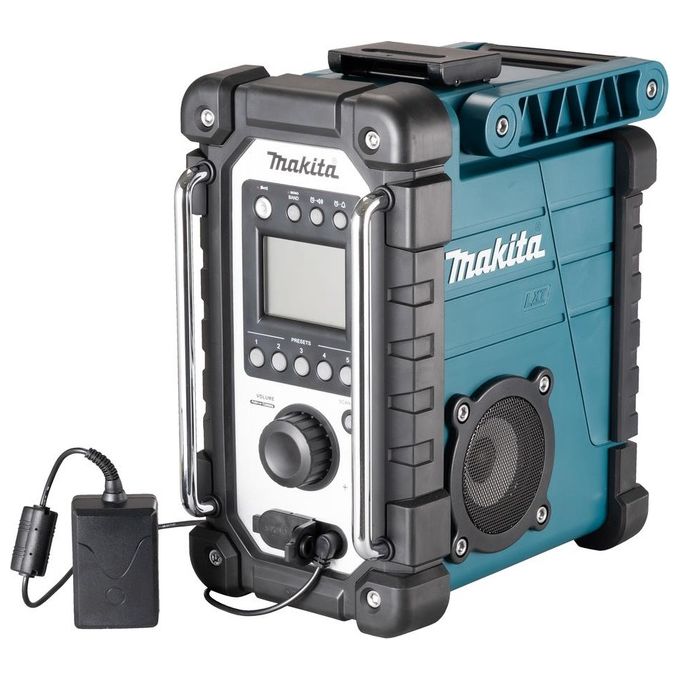 Makita DMR116 Baustellenradio Radio di Cantiere Digitale Alimentazione CA-Batteria 18V IP64 Potenza 3,5 W Colore Turchese