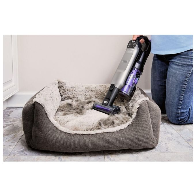 Black and Decker BHFEA640WG Scopa Elettrica Ricaricabile Senza Sacchetto Ciclonica 0,75 L 24 V 35 min colore Nero Acciaio Inox