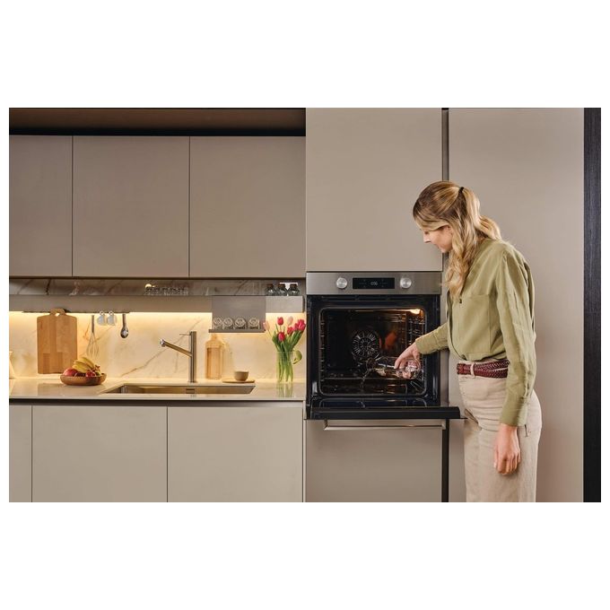 Candy CA6 N5B3EHTX Forno da incasso Elettrico Multifunzione 78 L Classe A++ Easy Steam Wi-Fi hOn 11 Programmi (60x60x60 cm) colore Nero Inox
