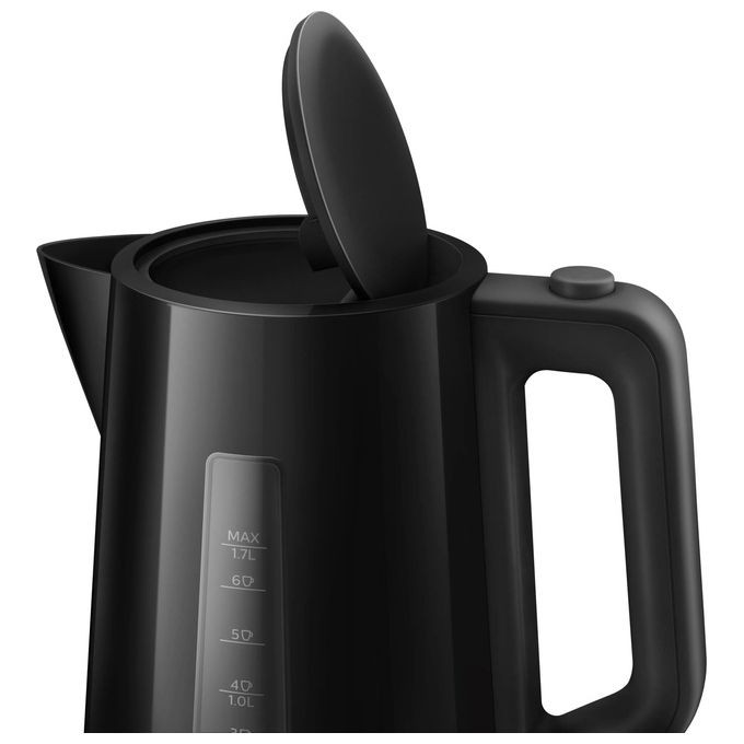 Philips HD9318-20 Serie 3000 Bollitore Elettrico 1,7 L 2200W base girevole 360° filtro anticalcare colore Nero