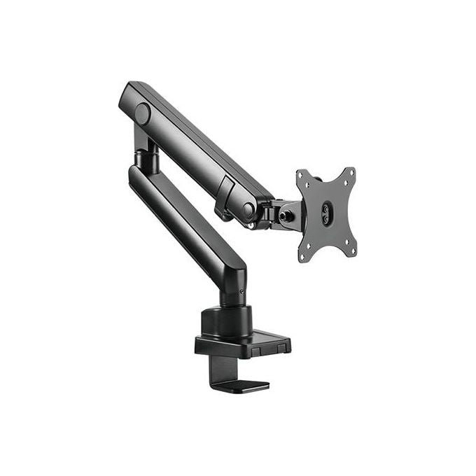 ICY BOX IB-MS313-T Supporto per Monitor da Scrivania 1 Display fino a 81,3 cm (32'') 8 Kg VESA 75x75 100x100 Regolabile Rotazione 360° Inclinazione -45° a 90° con Gestione Cavi Fissaggio a Morsa colore Nero