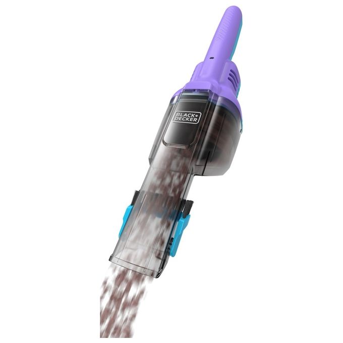 Black+Decker NVD220BP-QW Aspirapolvere Senza Filo Senza Sacchetto 0,29 L autonomia 14 min colore Viola e Azzurro