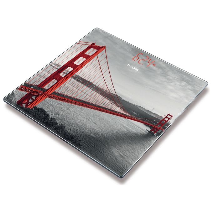 Beurer GS215 San Francisco Bilancia Pesapersone in Vetro Display LED Magic 180 Kg 100 g colore Multicolore