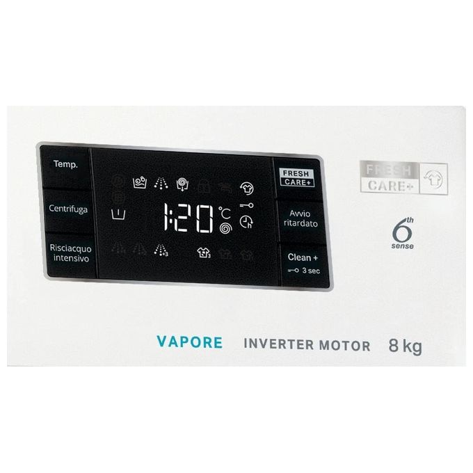 Whirlpool FFB 846 SV IT Lavatrice Caricamento Frontale 6° SENSO Steam Refresh Classe energetica A Capacita' di carico 8 Kg Centrifuga 1400 giri Inverter