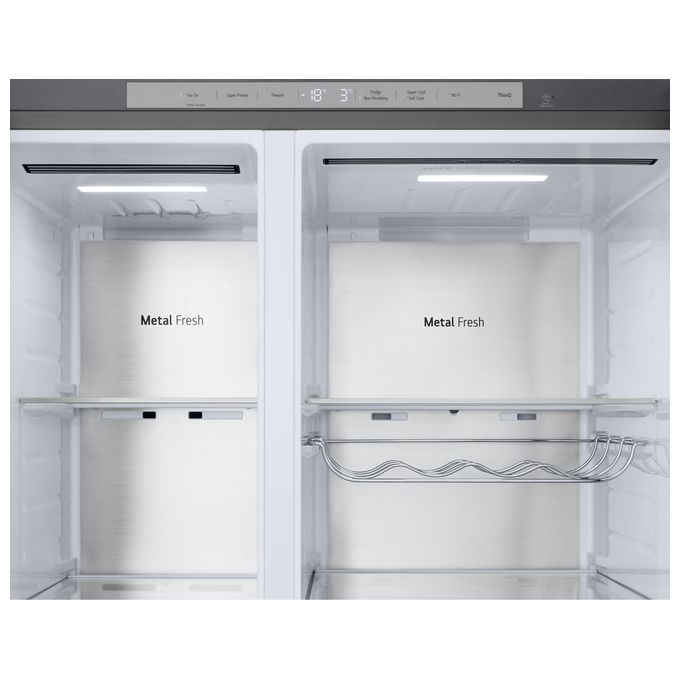 LG GSLE91MBAC Frigorifero Side by Side 628 L 179 cm Classe C 34 dB No Frost Wi-Fi Dispenser UVnano (179x91x74 cm) colore Metal Sorbet