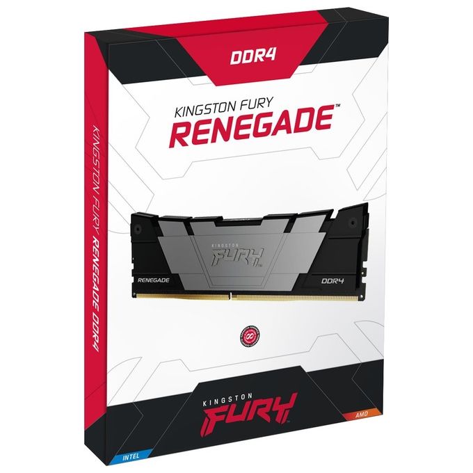 Kingston KF436C16RB12K2-32 FURY Renegade Memoria RAM DDR4 32GB 2x16GB 3600MT-s CL16 DIMM 288-Pin 1.35V Dual Channel XMP 2.0 colore Nero