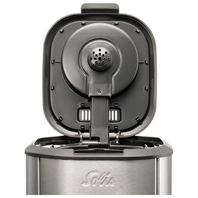 Solis 7611210980902 Aroma Brewer Macchina da caffe' a capsule 1,7 L 1035 W Funzione mantenimento caldo Timer Spegnimento automatico colore Nero Acciaio Trasparente