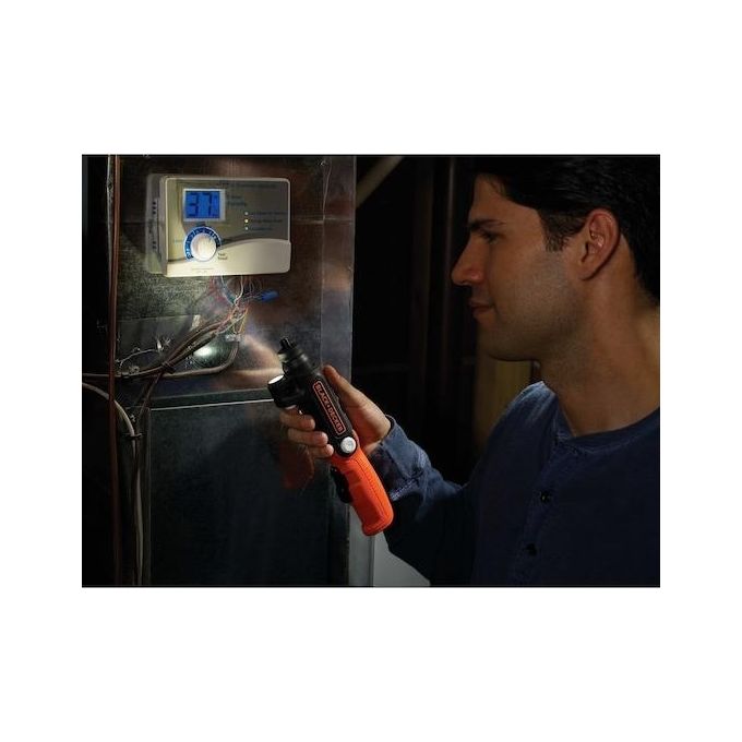 Black+Decker BDCSFL20C Svitavvita 3.6v Litio con Impugnatura Orientabile e Torcia Integrata