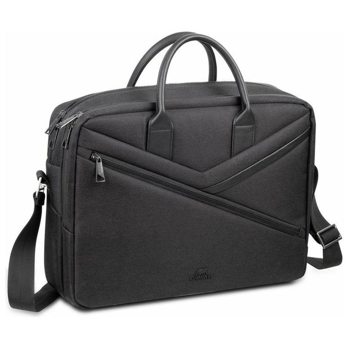 Rivacase 8134 Clark ECO Borsa Porta PC 15.6'' Impermeabile Poliestere Riciclato RPET colore Nero