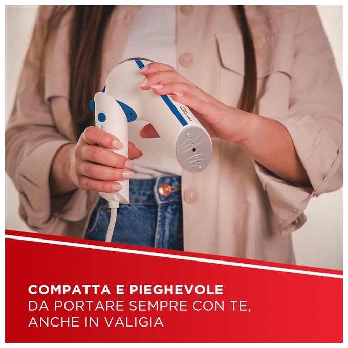 Polti GSM50B Ferro da Stiro Verticale Stiratrice a Vapore Portatile Potenza 800 Watt colore Bianco e Blu