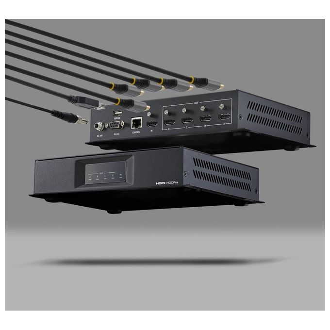 StarTech.com ST124HDVW Controller per video wall 2x2 4K 60Hz HDMI 2.0 1 ingresso 4 uscite colore Nero