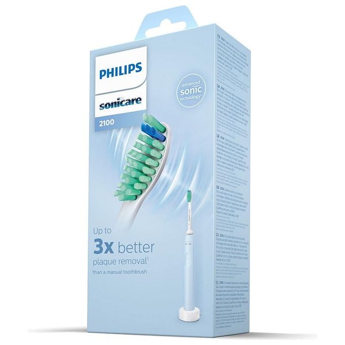 Philips HX3651-12 Sonicare Serie 2100 Spazzolino elettrico Sonico 1 modalita' SmarTimer autonomia 14 giorni colore Blu