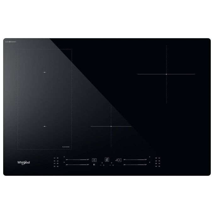 Whirlpool WL S2177 CPNE Piano cottura a induzione 77 cm 4 zone FlexiCook 6° Senso 7200 W colore Nero