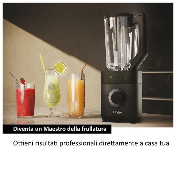 Haier HBL5B2011 I-Master Serie 5 Frullatore 1200 W 2 L 6 lame acciaio inox 3 programmi autopulizia Personal Jug colore Nero
