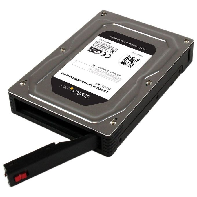 StarTech Box esterno adattatore per dischi rigidi SATA da 2,5'' a 3,5 in alluminio con altezza massima SSD - HDD di 12,5 mm