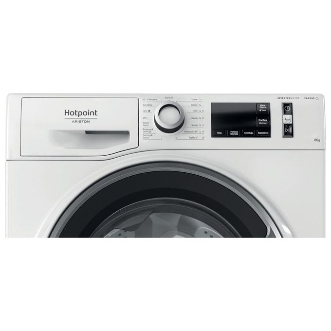 Hotpoint NR 748G WS A IT Lavatrice Carica Frontale 8 Kg 1400 rpm Classe A Steam Hygiene Motore Inverter (85x59,5x60,5 cm) colore Bianco