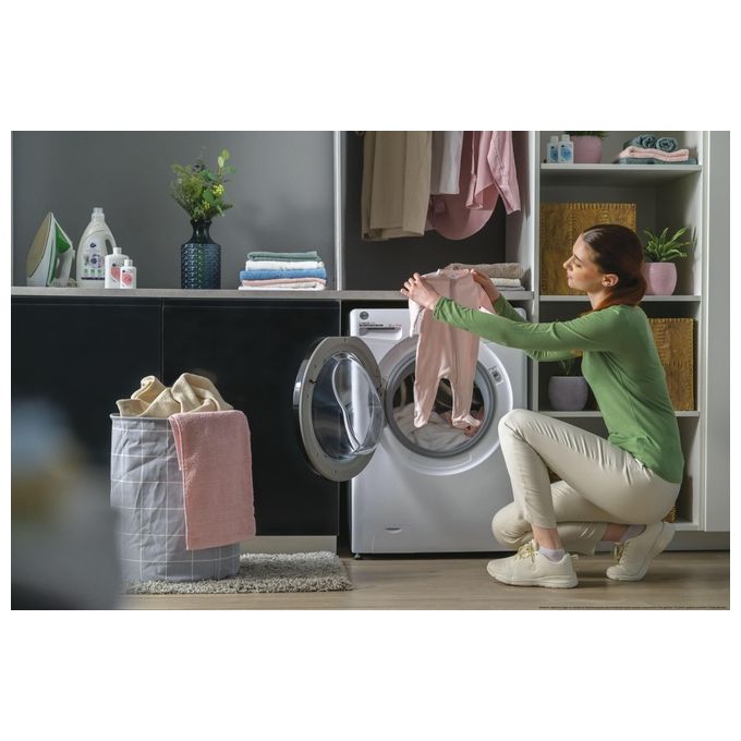 Hoover H-Wash 350 H3WPS4376TAMB6-S Lavatrice carica frontale Slim 7 Kg Classe A Centrifuga 1300 giri Profondita' 44 cm Inverter Funzione Vapore