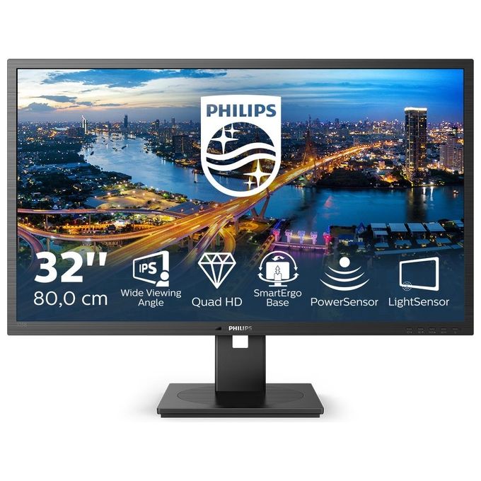 Philips 325B1L-00 B Line Monitor PC 31.5'' QHD IPS 2560x1440 75Hz 4ms Hub USB HDMI DisplayPort colore Nero