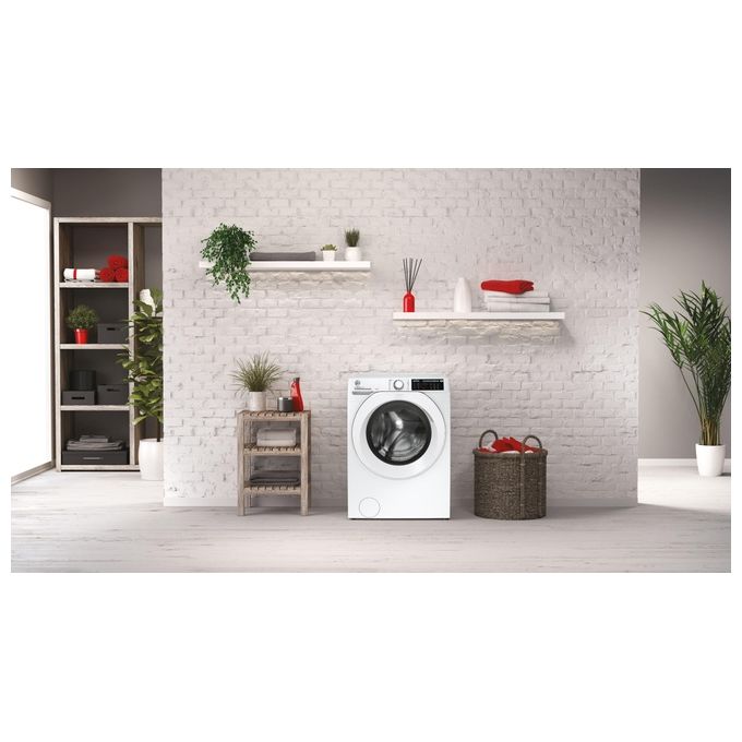 Hoover H-WASH 500 HW 28AM-1-S - Lavatrice a Carica Frontale 8 kg, 1400 rpm, Classe Energetica A, Motore Eco-Power Inverter con Funzioni Smart e Igiene Plus (85×60×53 cm), Colore Bianco