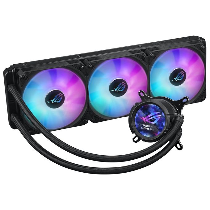 ASUS 90RC00W1-M0UAY0 ROG Strix LC III Dissipatore a Liquido CPU 360mm Asetek Gen7 V2 Display LCD 2.1'' ARGB RGB Addressable Nero