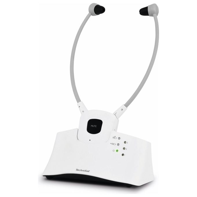 TechniSat 0000-9130 StereoMan ISI 3 Auricolari Wireless In-Ear con Bluetooth e Jack 3.5 mm colore Bianco