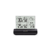 Explore Scientific WSH4501 Stazione Meteo LCD con Display in Vetro Temperatura Umidita' e Pressione Barometrica Interna Esterna Previsioni del Tempo Fino a 3 Sensori Portata 100 m colore Nero