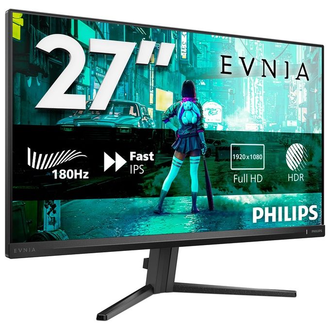 Philips 27M2N3200S-00 Evnia Monitor Gaming 27'' Full HD 1920x1080 Fast IPS 165Hz 4ms FreeSync Premium G-SYNC colore Nero