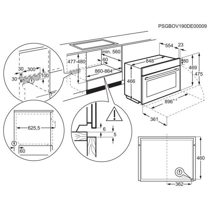 Electrolux KBZE10X Serie 900 Forno da incasso Multifunzione SurroundCook 85 L Classe A+ 9 funzioni AquaClean (47x90x58 cm) colore Inox