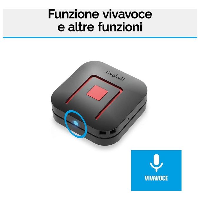 Beghelli 0589180 Salvavita Pocket Dispositivo Telesoccorso GSM GPS Pulsante SOS Sensore di Caduta Vivavoce colore Nero