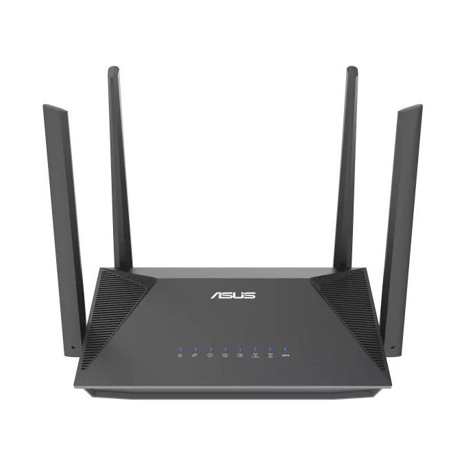 Asus RT-AX52 AiMesh Router Wireless Wi-Fi 6 AX1800 Dual Band 2.4 GHz 5 GHz Gigabit Ethernet 4 Porte VPN QoS colore Nero