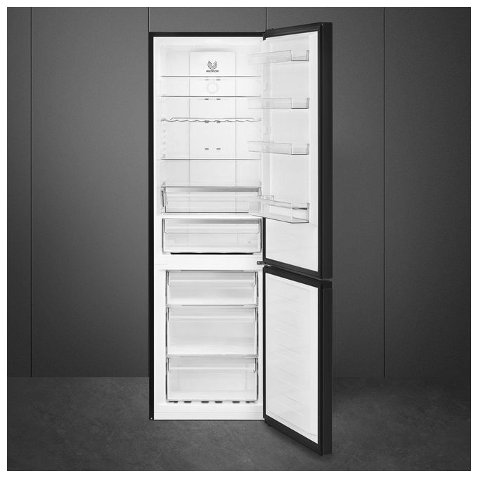 Smeg RC20KDND Frigorifero Combinato Libera Installazione 331 L 200 cm Classe D 35 dB Total No Frost Multiflow colore Nero