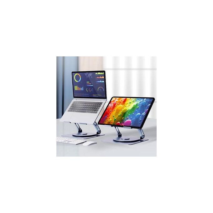 Atlantis Land P022-LS02-AGP Supporto per Computer Portatile Altezza e Inclinazione Regolabile Rotazione 360° Base Girevole Compatibile fino a 40,6 cm (16'') colore Argento