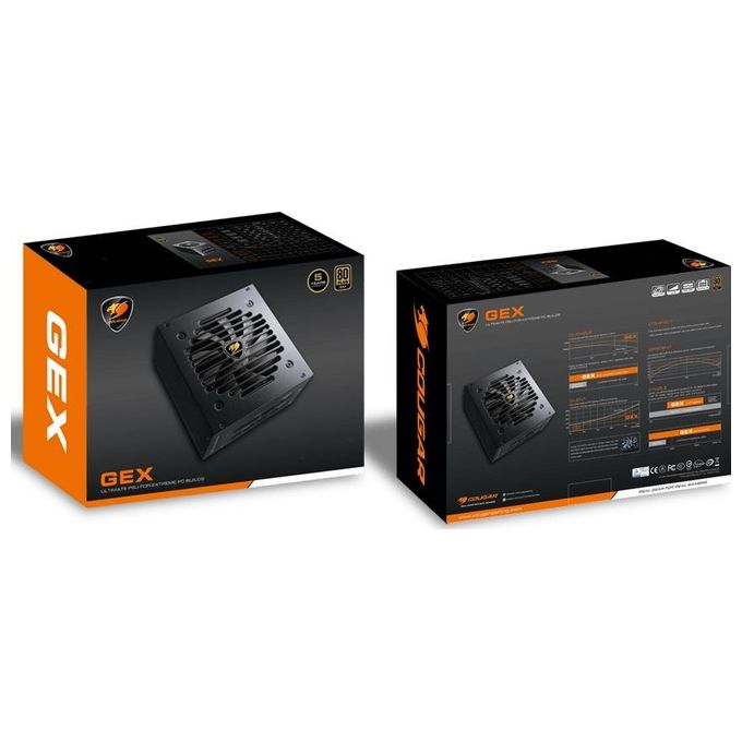 COUGAR 31GX075001P01 GEX750 Alimentatore per Computer 750 W 80 PLUS Gold Totalmente Modulare Ventola 12 cm colore Nero