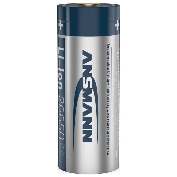 Ansmann 26650 Li-Ion Battery 5100mAh 3.6V Micro-Usb Socket