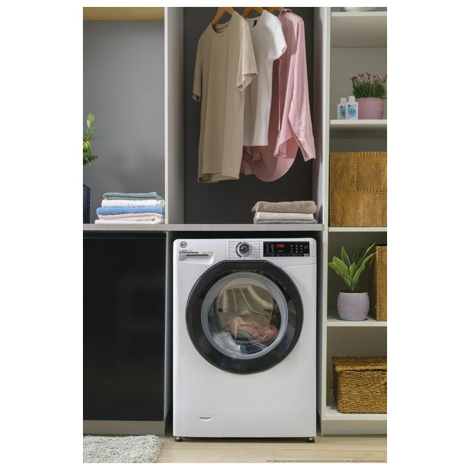 Hoover H-Wash 350 H3WPS4376TAMB6-S Lavatrice carica frontale Slim 7 Kg Classe A Centrifuga 1300 giri Profondita' 44 cm Inverter Funzione Vapore