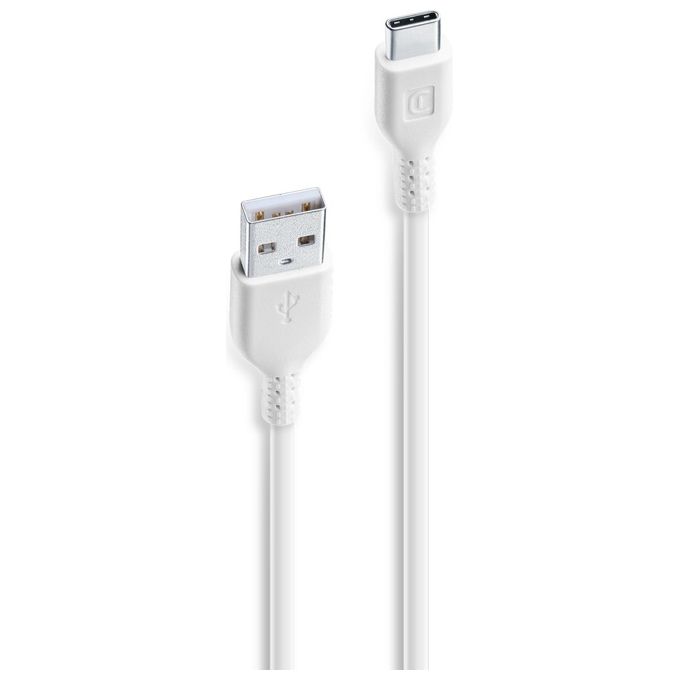 Cellular Line Power Cable Cavo USB-C per ricarica e trasferimento dati 0,6mt Bianco