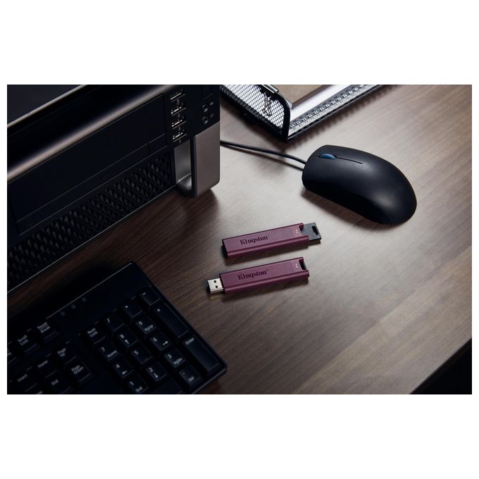 Kingston DTMAXA-1TB DataTraveler Max Unita' Flash USB 3.2 Gen 2 Capacita' 1000 GB Velocita' Lettura fino a 1000 MB-s Scrittura fino a 900 MB-s colore Rosso